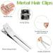 Ailvor 60 Piece Duck Hair Clips Set - Silver Metal Alligator Curl Clips & Comb for DIY Hair Styling - Ideal for Women & Girls - Buy Online on GoSupps.com