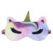 JASASCCEL Cute Cat Unicorn Fuzzy Plush Sleep Mask Soft Silky Blindfold Eye Mask Cover for Women Girls Travel Nap Sleeping Multicolored Unicorn