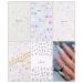 5D Embossed Flower Nail Art Stickers Decals - Colorful Blossom Floral Design, 5 Sheets - Self-Adhesive Pegatinas U as for Nail Supplies & Decoration - Buy Online on GoSupps.com