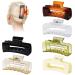 6 Pack 4.1 Inch Hair Claw Clips for Thick Hair - Non-Slip Banana & Rectangular Jaw Clips for Women and Girls - 6 Count - Buy Online on GoSupps.com