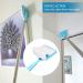 Baseboard Cleaner Tool with Handle | 5 Reusable Cleaning Pads | Adjustable Long Handle | Bathroom Microfiber Cleaning Mop - Buy Online on GoSupps.com