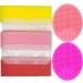 Baby Bath Brush & Baby Comb Set - Newborn Bath Essentials Baby Scalp Scrubber (6-Pack) (Red/Pink/Yellow) - Buy Online on GoSupps.com