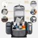 Water-Resistant Toiletry Bag for Women and Men | Hanging Hook & Compact Organizer | Cosmetics Travel Makeup Bag in Grey - Buy Online on GoSupps.com