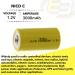 Exell Battery 15-Pack C Size 1.2V 3000mAh NiCD Rechargeable Batteries - Perfect for Flashlights Tools & More | International Shipping Available - Buy Online on GoSupps.com