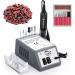 Nail Drill Electric Nail Files Professional Nail Drill 20000 RPM Efile Buffer Manicure Grinder Tools for Acrylic Nails with Nail Drill Bits Set and Sanding Bands (Grey) Grey 20000PRM