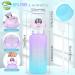 Codicile 2L BPA Free Sport Drinking Bottle - Time Marked Lock Cover Portable Handle - Motivational Water Bottle with Straw in Pink & Purple - Buy Online on GoSupps.com