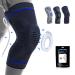 Professional Knee Brace Compression Sleeve - Best Knee Braces for Men Women Medical Grade Knee Support Protector for Running Meniscus Tear Arthritis Joint Pain Relief Sports Injury Recovery N2/Dark Grey XXL
