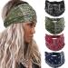 Acenail Wide Headbands Women Knotted Turban Headband Elastic Non Slip Hairbands Floral Workout Head Bands Leopard Yoga Sweatbands Cotton Hair Scarfs Boho Head Wraps Fashion Hair Accessories for Women and Girls Pack of 4 ...