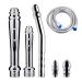 Shower Anal Shower with 3 Shower Heads Shower with 59 Inch Shower Hose and 3 Piece Kit Enema Syringe Set for Women Men (Silver)