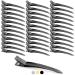 MBSomnus 36 pieces hair clips ladies black denBill hair clip 9cm compartment clamps hairdresser metal hair clip alligator clips with holes hair clips women clips for hairdressing salon girl hair styling black