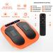 HOLTAL Adjustable Vibrating Foot Massager with Remote Control - Electric Leg, Foot, and Back Massager for Increased Blood Circulation - Orange - Buy Online on GoSupps.com