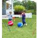 HearthSong Oversized Kick Croquet Outdoor Game for Ages 4+ | Includes Two Balls, Seven Wickets, and Finish Flags - Buy Online on GoSupps.com
