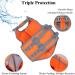 VIVAGLORY Sports Style Dog Life Jacket - Orange Small (S 46-56cm) | Heavy Duty Neoprene Safety Vest with Hook & Loop Closure - Buy Online on GoSupps.com