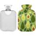 Naanle Avocado Bee Hot Water Bottle | 1L Transparent Heat Bottle for Bed | Hand & Foot Pain Relief | Heat & Cold Therapy Solution - Buy Online on GoSupps.com
