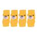 Dog Leg Brace 4Pcs Pet Dog Comfortable Elbow Protector Breathable Elastic Cartoon Bear Pattern Joints Warp Warm Dog Support Hock Covers for Legs Yellow(S)