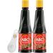 ABC Kecap Manis Sweet Soy Sauce 275ml Pack of 2 with World Food Shop - Indonesian Flavour Sweet and Savoury Versatile Cooking Essential