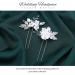 Unicra Silver Flower Wedding Hair Pins, Rhinestone Bridal Hair Piece (Pack of 2) - Buy Online on GoSupps.com
