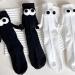 BIVOO Funny Magnetic Suction 3D Doll Couple Socks | Mid-Tube Socks | Black | 1 Pair - Buy Online on GoSupps.com
