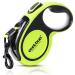Hurluksi Retractable Dog Lead 5M /16ft Extendable Dog Leash Heavy Duty Extension Dog Lead with Anti-Slip Handle and Quick Brake Button for Large Dogs Up to to 110lbs/50kg (Green)
