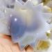 1pc Sun Shape Natural Agate Geode Figurine Reiki Stone Carved Good Luck Crystal Gifts Decor Home Goods (Size : 7.5-8cm)