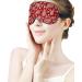 Red Paisley Sleep Mask for Women | Adjustable Eye Shades & Covers | Comfortable Elastic Strap - Buy Online on GoSupps.com