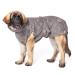 Lill's dog bathrobe 100% organic cotton Organic Stone Grey (Grey) (XL: 65 cm back length) XL: 65 cm back length Stone Grey (Grey)