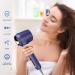 Professional Ionic Hair Dryer - 110 000 RPM Brushless Motor Low Noise Anti-Frizz | Fast Drying with 2 Magnetic Nozzles - Perfect for Home & Salon - Purple - Buy Online on GoSupps.com