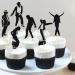 Blumomon 30pcs Jazz Cupcake Toppers Dance Party Cake Decoration Black Glitter Tap Dancers Cupcake Picks Music Dancer Cupcake Picks for Birthday Parties Wedding Party Decorations Disco-4 - Buy Online on GoSupps.com