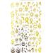 Songjie 4 Sheets Gold Nail Stickers: Bronzing Rose, Snake Eyes, Heart 3D Self-Adhesive Decorations - Perfect for Fake Nail Designs and Salon Accessories - Buy Online on GoSupps.com