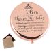 16 Year Old Girl Birthday Gift Rose Gold Compact Makeup Mirror Sweet 16th Gifts for Girls 16th Birthday Gift for Daughter Granddaughter Niece Sister Friends Sixteen Birthday Present for Girls