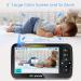 Firskids 5'' Video Baby Monitor with Camera and Audio - Remote Pan-Tilt-Zoom, Night Vision, Temperature Display, Lullaby, Two Way Audio - 960ft Range - Buy Online on GoSupps.com