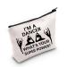 Levlo Funny dancer cosmetic bag dance performances gifts i'm a dancer what your your super power make-up bag with zip for dance teams dance teacher I'm a dancer large