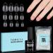 Tomicca artificial nail tips tips for gel nails gel nails almond nail tips with glue set 120 pcs soft gel full cover nail tips professional salon quality - 10 sizes ... 120stk alomnde