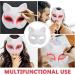 HOLIDYOYO Cat & Fox Mask - Hand-Painted White Paper Mache DIY Animal Mask for Unique Creations - Buy Online on GoSupps.com