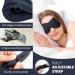 Premium 3D Contoured Sleeping Eye Mask - 100% Light Blocking Blindfold for Men & Women | Ideal for Travel Yoga & Naps | Breathable Comfort in Black - Buy Online on GoSupps.com