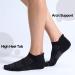 FITRELL Men's Ankle Running Socks 6-Pack - Low Cut Cushioned Athletic Sports Socks - Black+Gray - Size 9-12 - Buy Online on GoSupps.com