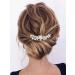Catery Pearl Bride Wedding Hair Comb - Silver Rhinestone Bridal Hair Piece for Women - Buy Online on GoSupps.com