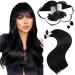 Moresoo Black Keratin Bondings Extensions Real Hair 16/40cm inch invisible Remy Pre Bonded Real Hair Extensions Bondings U Tip Extensions Black #1 50 Code of Hair Extension Real Hair Bondings 50g 40cm 2.U-Tip #1