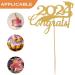 Zerodeko 15pcs 2024 Graduation Cupcake Toppers Glitter Class of 2024 Cupcake Toppers Grad Cap Food Appetizer Cupcake Picks Graduation Party Decorations - Buy Online on GoSupps.com