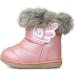 MINBEI Baby Girls Soft Leather Winter Snow Boots - Waterproof Toddler Girls 12 UK Child Pink - Buy Online on GoSupps.com