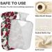 Hot Water Bottle 2L with Floral Cover | Red Roses Pain Relief Bag | Hand & Feet Warmer for Winter - Buy Online on GoSupps.com