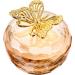 Baluue Dappen Dish Golden Apple Shaped Glass Crystal Dappen Dish Cup Nail Art Liquid Powder Nail Crystal Bowl with Butterfly Top Lid for Nail Art Manicure - Buy Online on GoSupps.com