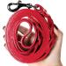 Logical Leather 6FT Braided Dog Leash - Heavy Duty Full Grain Leather Lead in Red - Buy Online on GoSupps.com