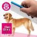 Pet Grooming Comb for Dogs and Cats - Metal Detangling Tool with Stainless Steel Pins - Shedding and Matted Hair Remover - Oval Handle - Blue (M) - Buy Online on GoSupps.com