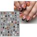 Halloween Nail Stickers 12 Sheets Self-Adhesive Nail Decal Pumpkin Ghosts Star Nail Art Decoration Design Supplies - Buy Online on GoSupps.com