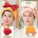 2024 Super Absorbent Microfiber Hair Towel Wrap - Quick Drying Cap with Bow Knot (2PCS) - Reduce Frizz for Wet Hair - Buy Online on GoSupps.com