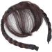 SHERCHPRY Forehead Hair Extension Clip On Bangs Extensions braid headband Braided Hair Hoop hair barrettes for women fringe hair extensions bangs hair clip hair quality explosive clip Miss Brown Medium - Buy Online on GoSupps.com