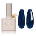 MAYCHAO Glitter Gel Nail Polish 15ML Deep Blue Glitter Gel Nail Polish Soak Off UV LED Blue Glitter Gel Polish Nail Art Starter Manicure Salon DIY at Home 0.5 OZ