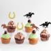 Horse Equestrian Cupcake Toppers Horseshoe Cupcake Toppers Jockey Horse Racing Cupcake Toppers Kentucky Derby Party Decorations Horse Party Supplies 24 Pcs - Buy Online on GoSupps.com