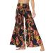 HAIBING Wide Leg Pants Soft and Patterned Wide Legs Elegant and Stylish Pants for Women. (S)